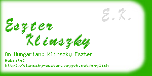 eszter klinszky business card